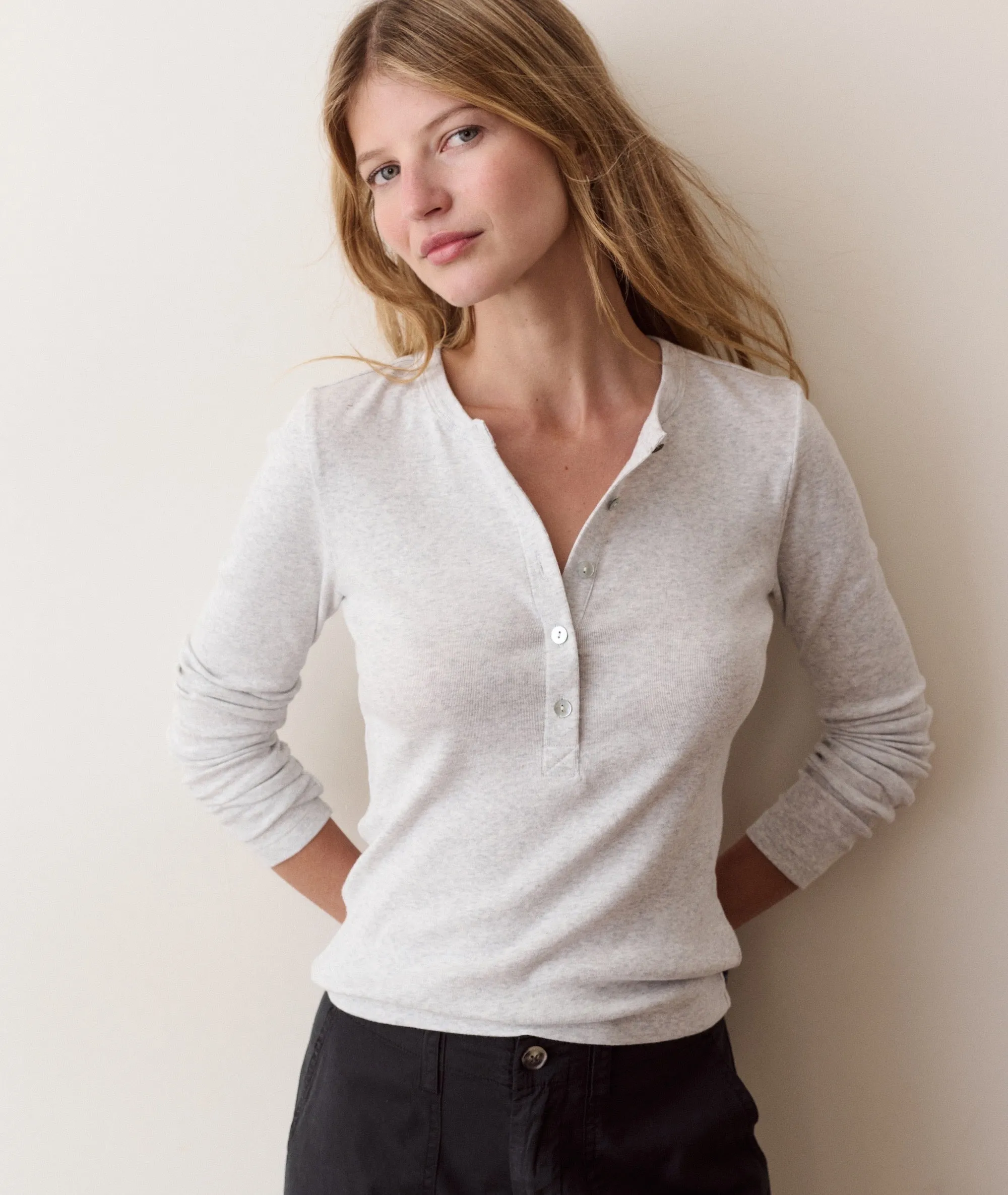 Mini Rib Henley sold by Marine Layer