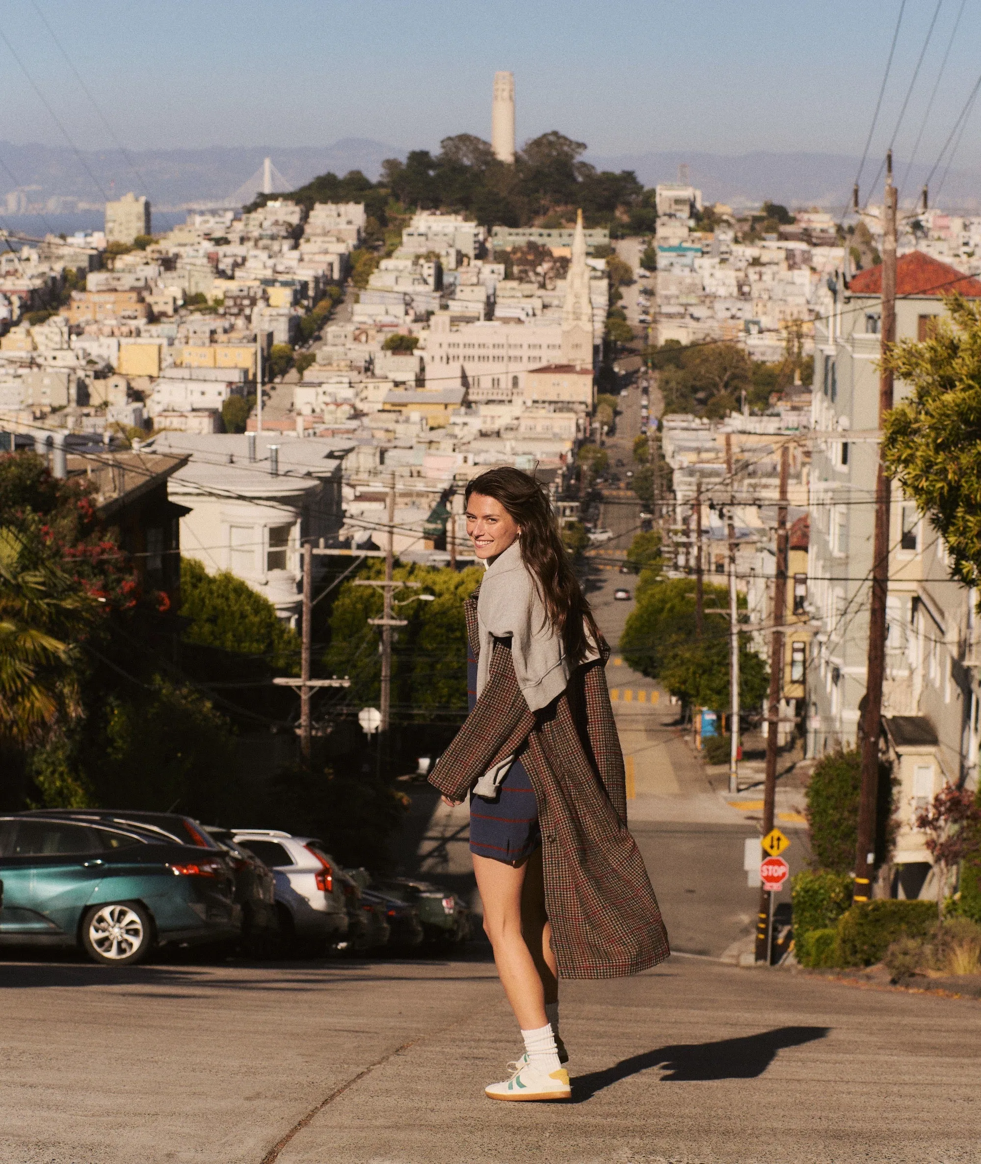 Hayes Houndstooth Trench Coat sold by Marine Layer product image thumbnail 4