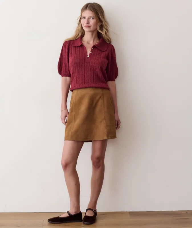 Rowan Suede Skirt made by Marine Layer