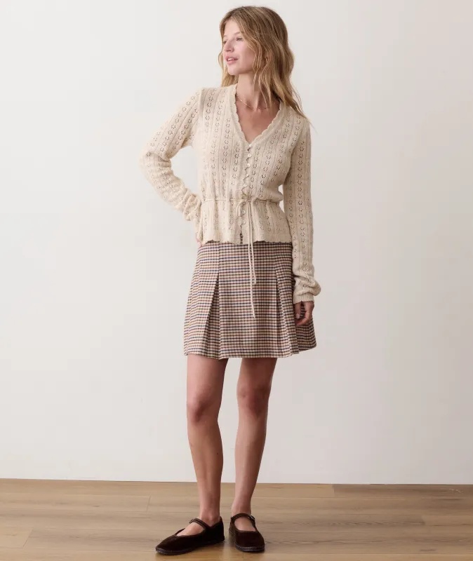 Lola Pleated Moleskin Skirt made by Marine Layer