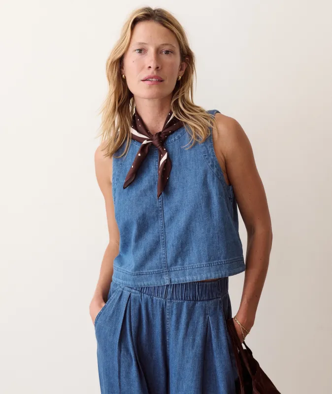 Quinn Denim Tank made by Marine Layer