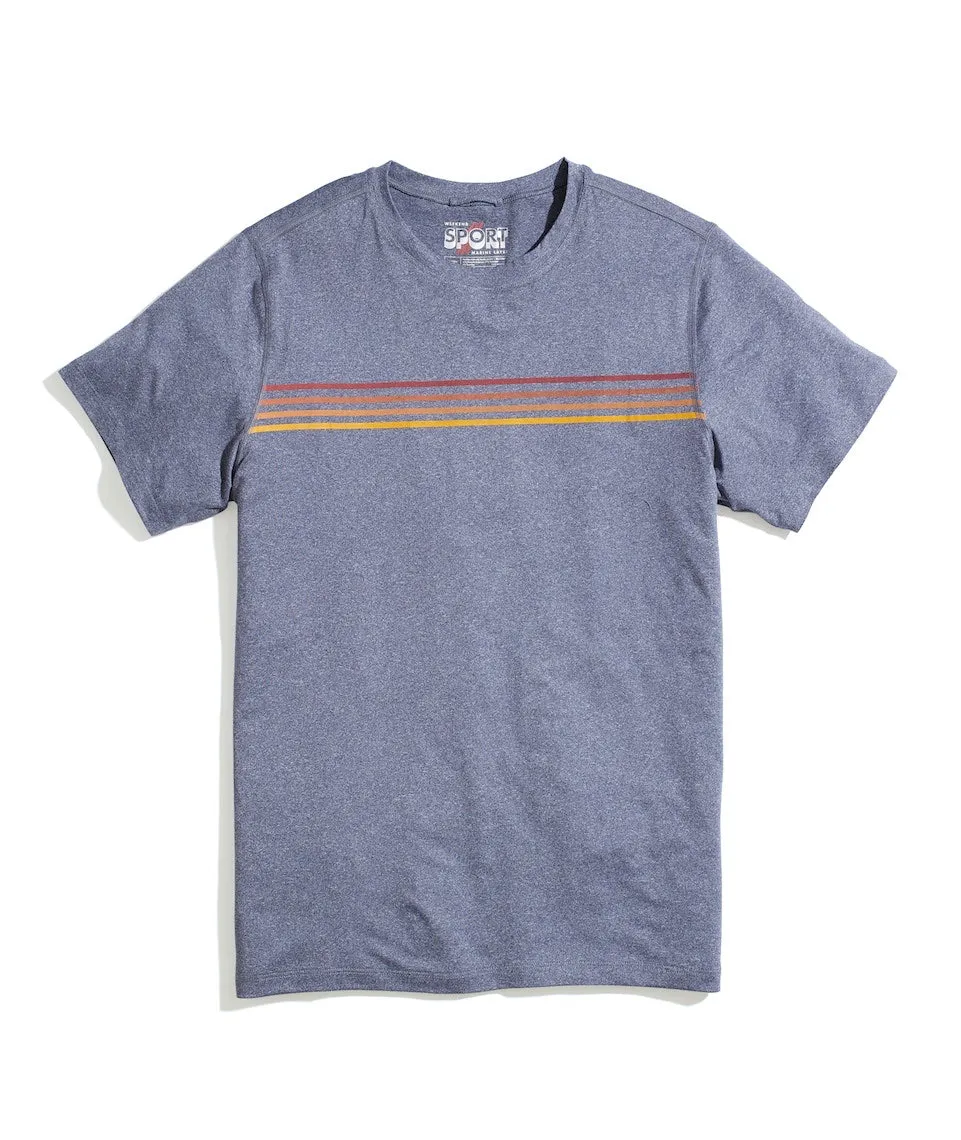 Sport Crew Graphic Tee in Patriot Blue sold by Marine Layer
