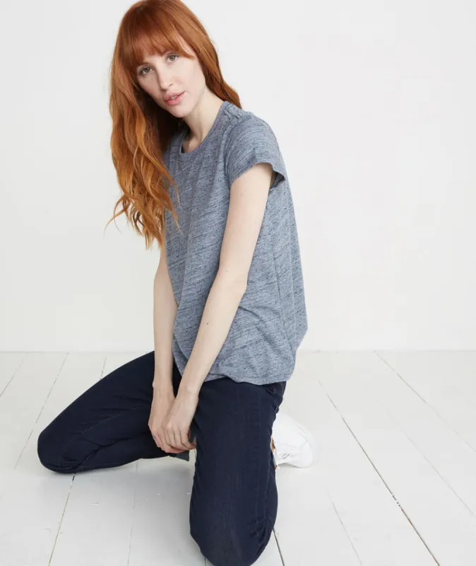 Swing Crew in Denim Flax sold by Marine Layer