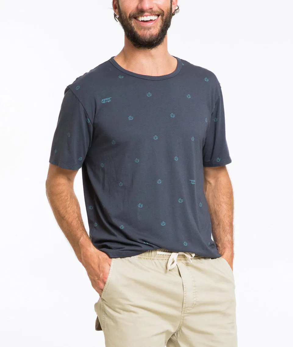 All Over Print Crewneck - Midnight Blue sold by Marine Layer