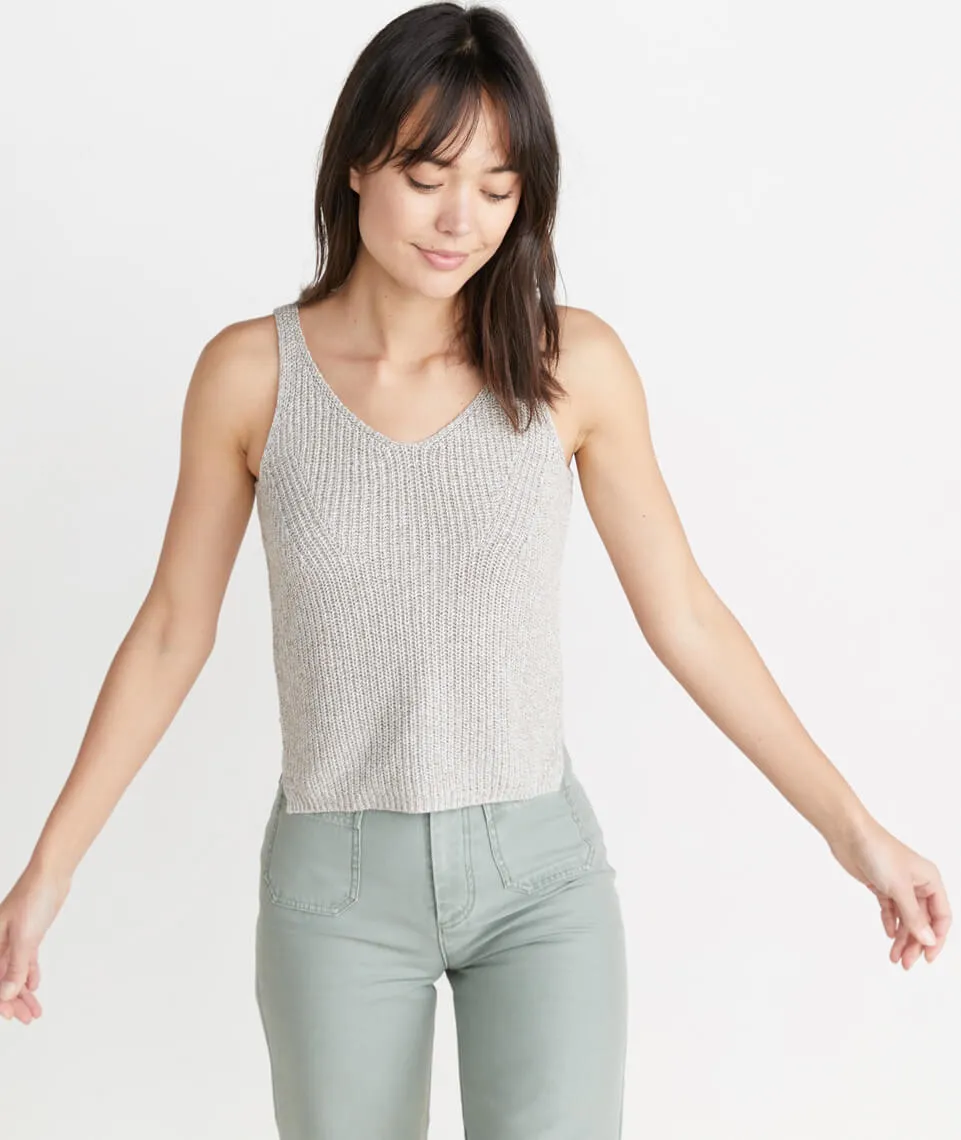 Helena Tank in Marled Flax sold by Marine Layer