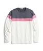 Jacob Pieced Crewneck in Magnet/Rose/Natural sold by Marine Layer