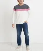 Jacob Pieced Crewneck in Magnet/Rose/Natural sold by Marine Layer