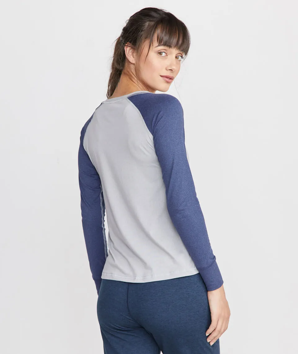 Brie Baseball Raglan in Navy sold by Marine Layer product image thumbnail 3