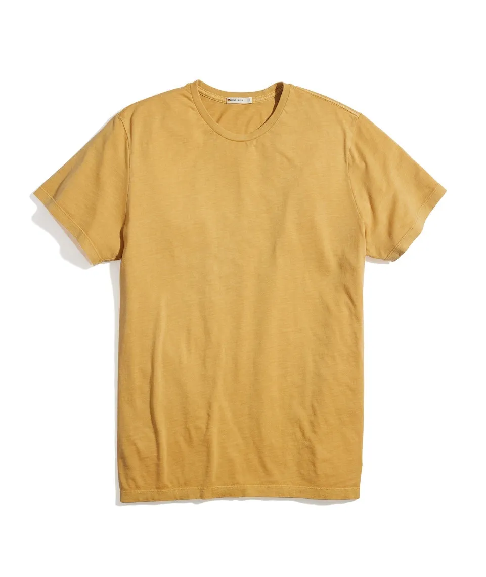 Signature Crew Tee in Faded Ochre sold by Marine Layer
