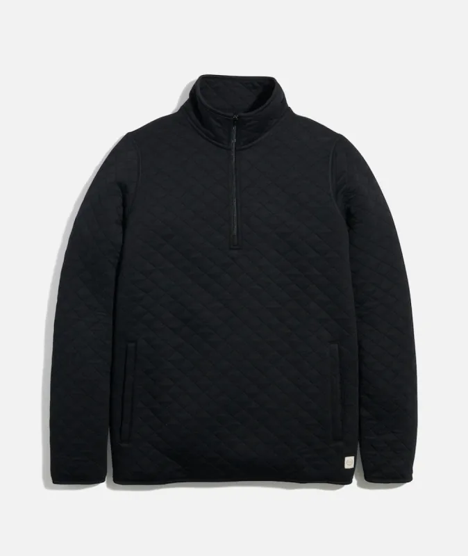 Women's Corbet Quarter Zip Pullover in Black sold by Marine Layer