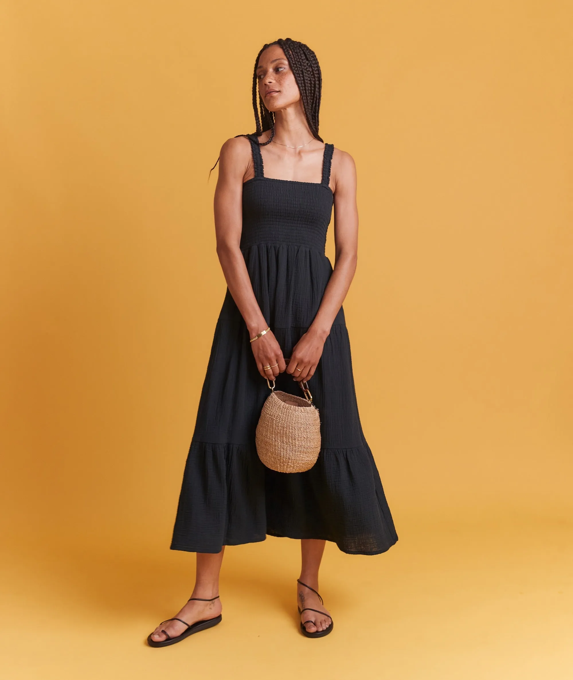 Selene Double Cloth Maxi Dress sold by Marine Layer