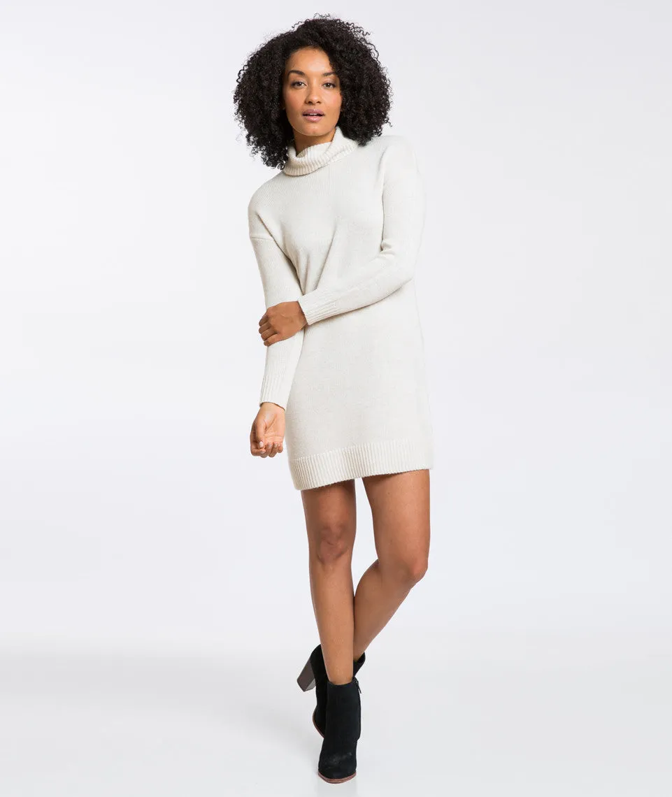 Turtleneck Sweater Dress - Cream sold by Marine Layer