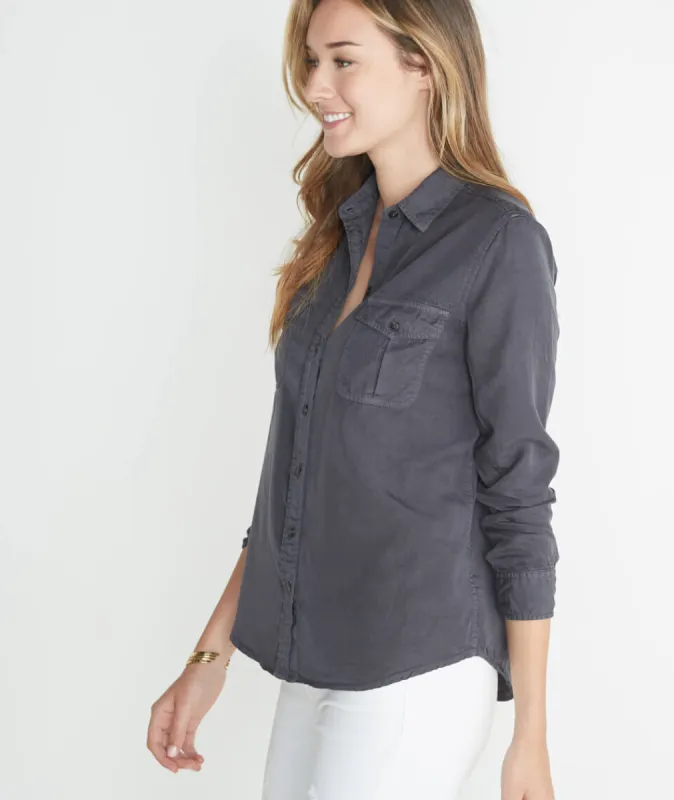 Hadley Button Down in Charcoal sold by Marine Layer