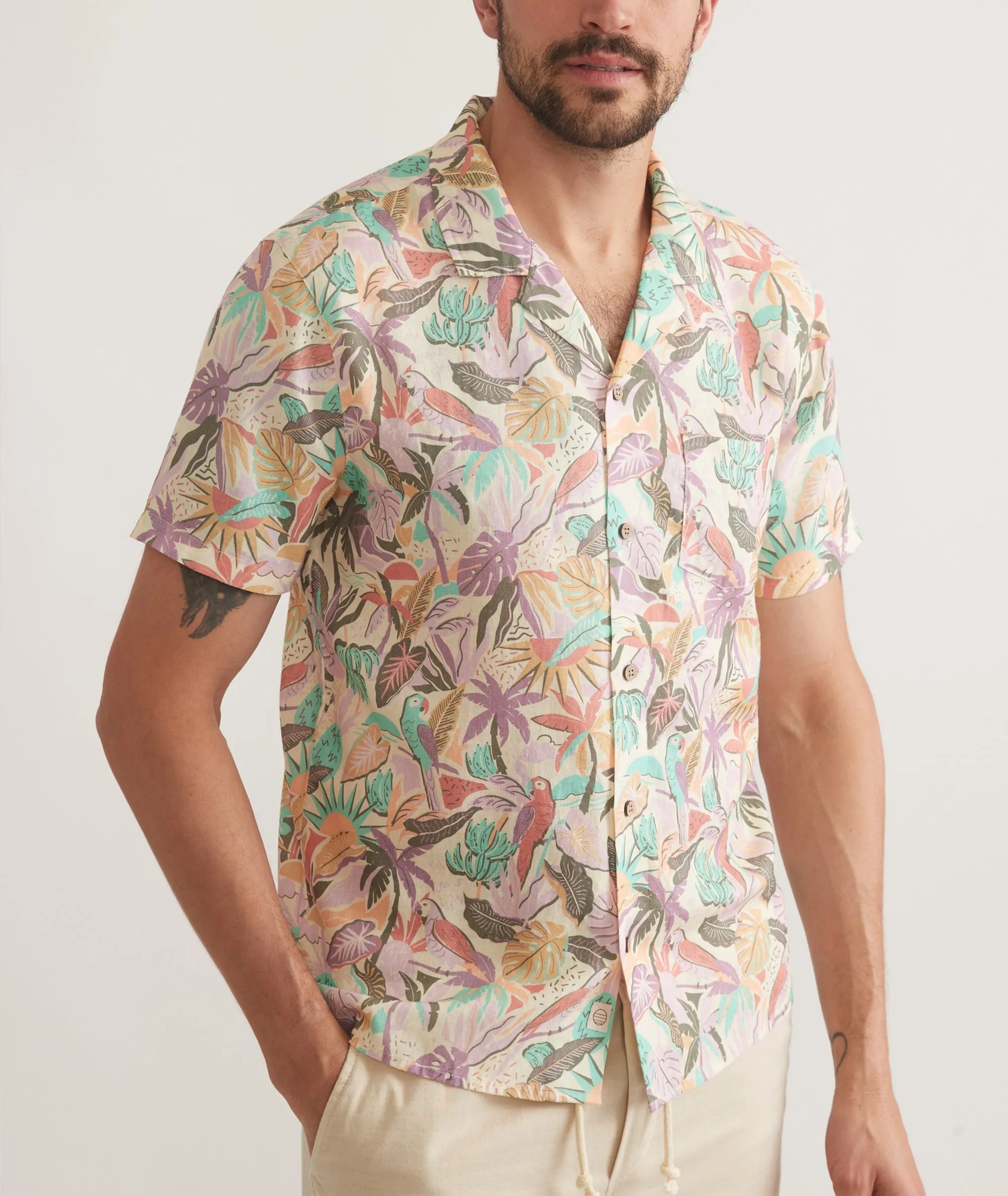 TENCEL Linen Resort Shirt sold by Marine Layer product image thumbnail 3