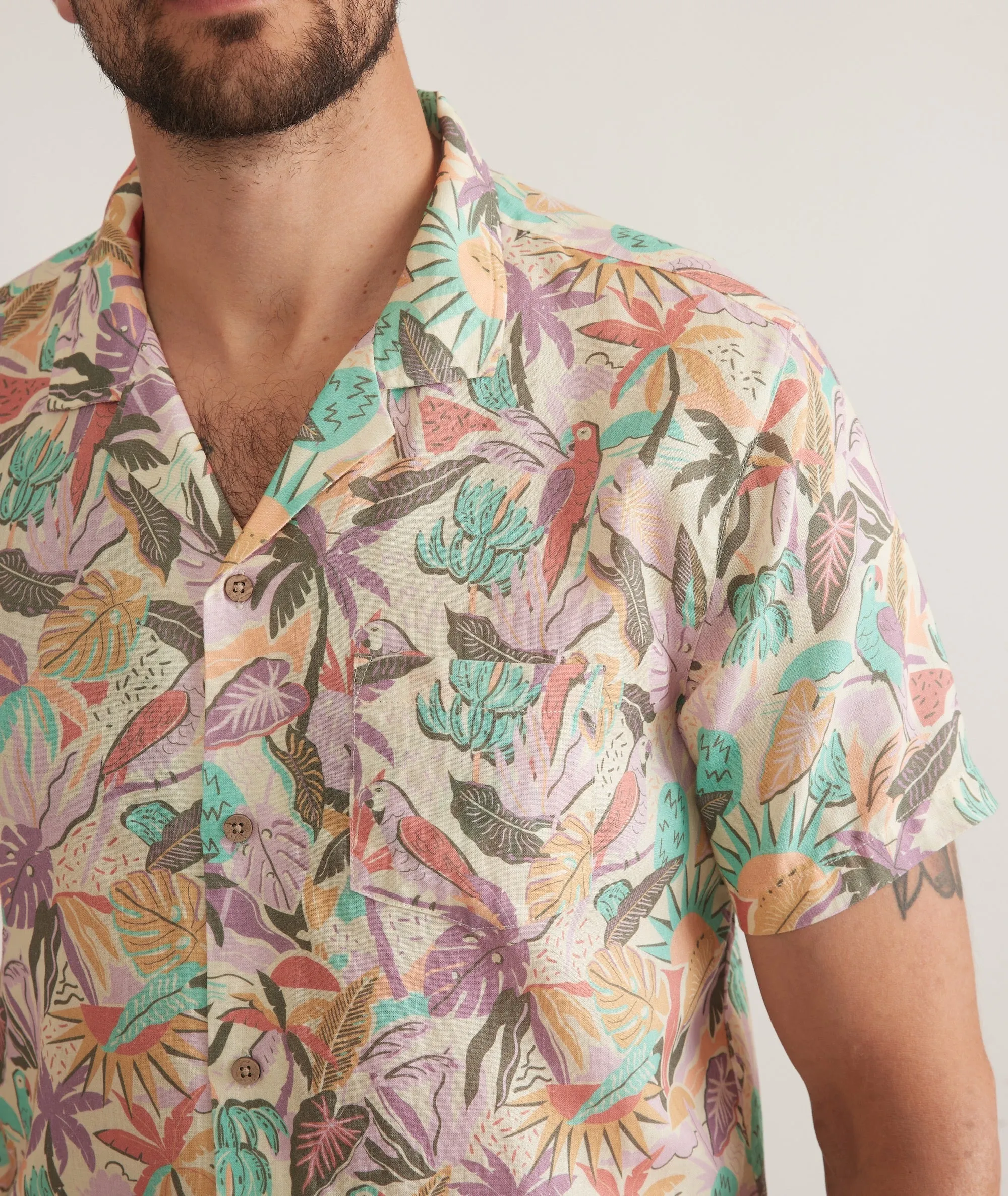 TENCEL Linen Resort Shirt sold by Marine Layer product image thumbnail 4