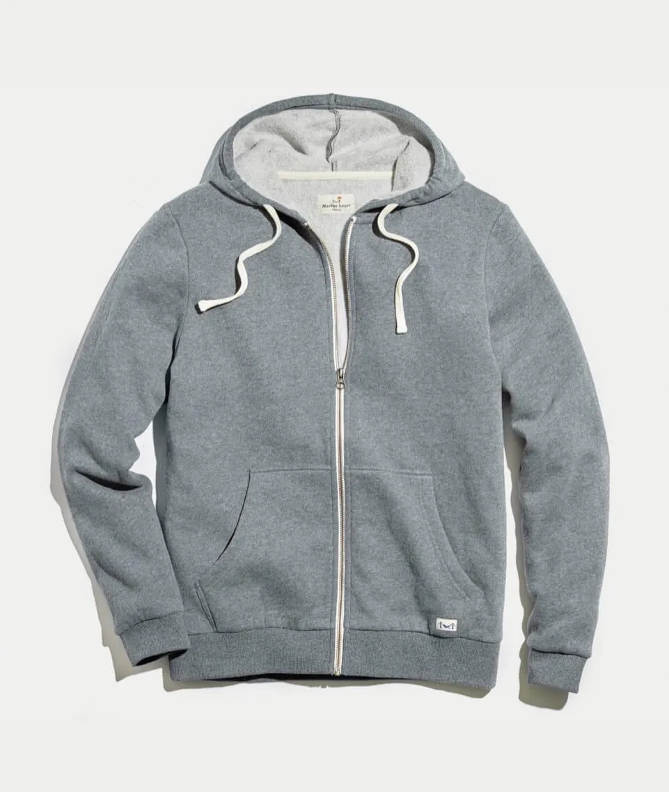 Clay Zip Hoodie sold by Marine Layer