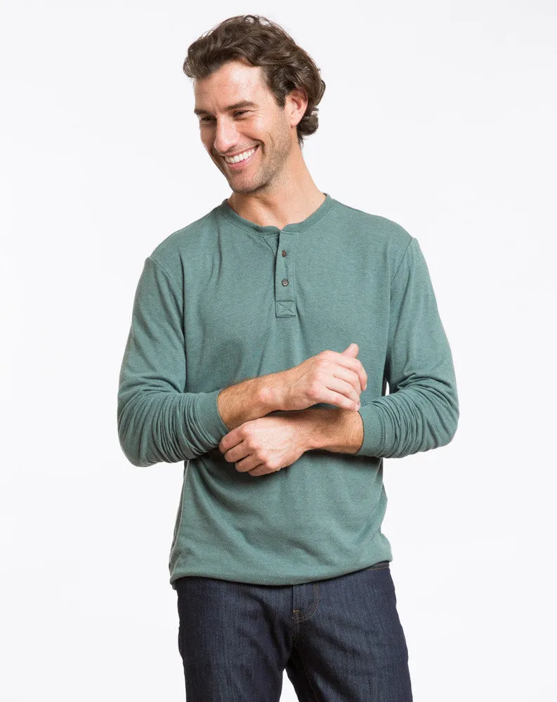 Double Knit Henley in Pine Grove sold by Marine Layer product image thumbnail 4