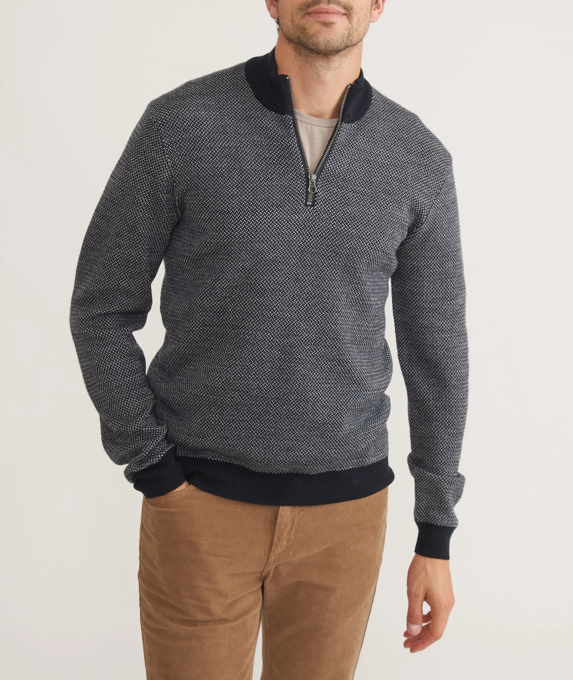 Textured Sweater Quarter Zip sold by Marine Layer product image thumbnail 4