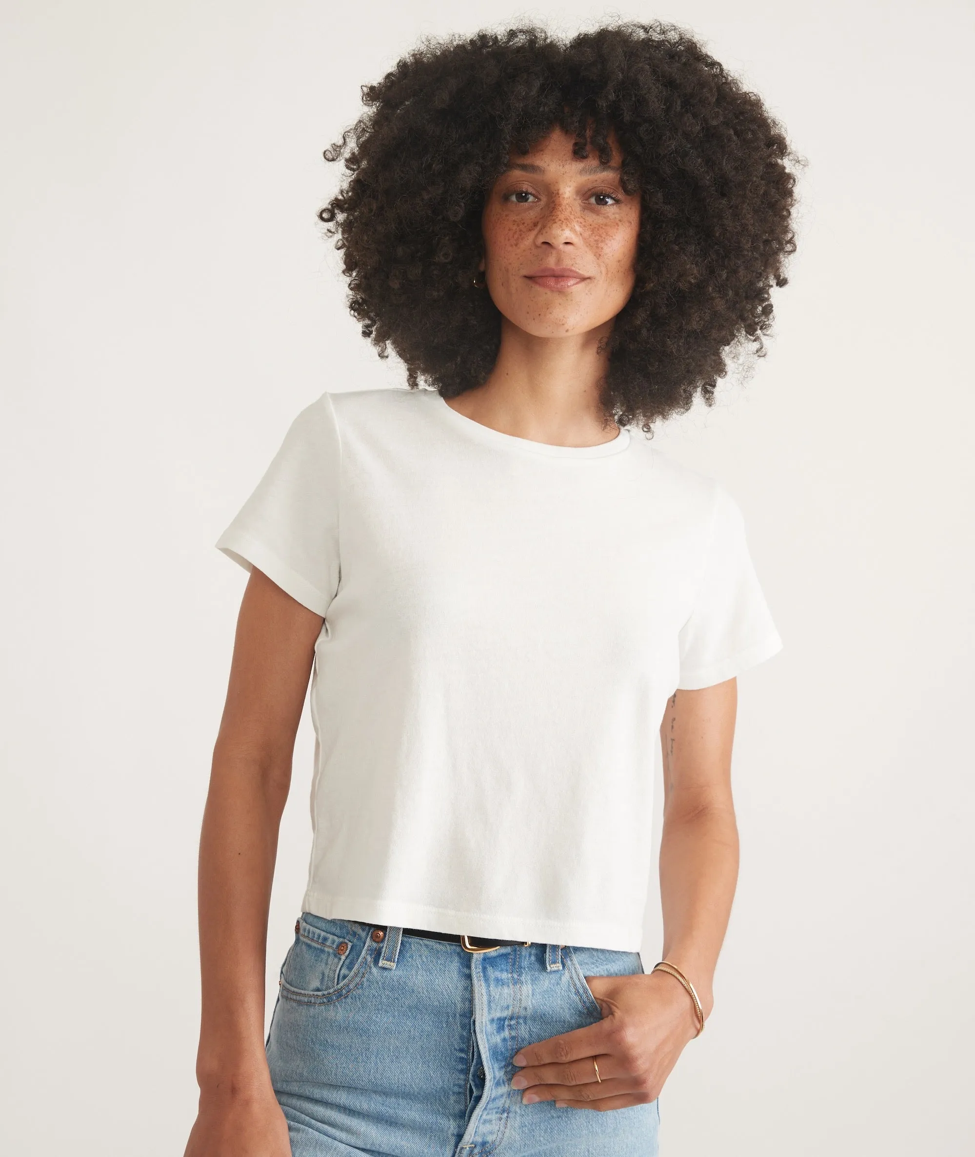 Easy Crew Crop Tee sold by Marine Layer product image thumbnail 2