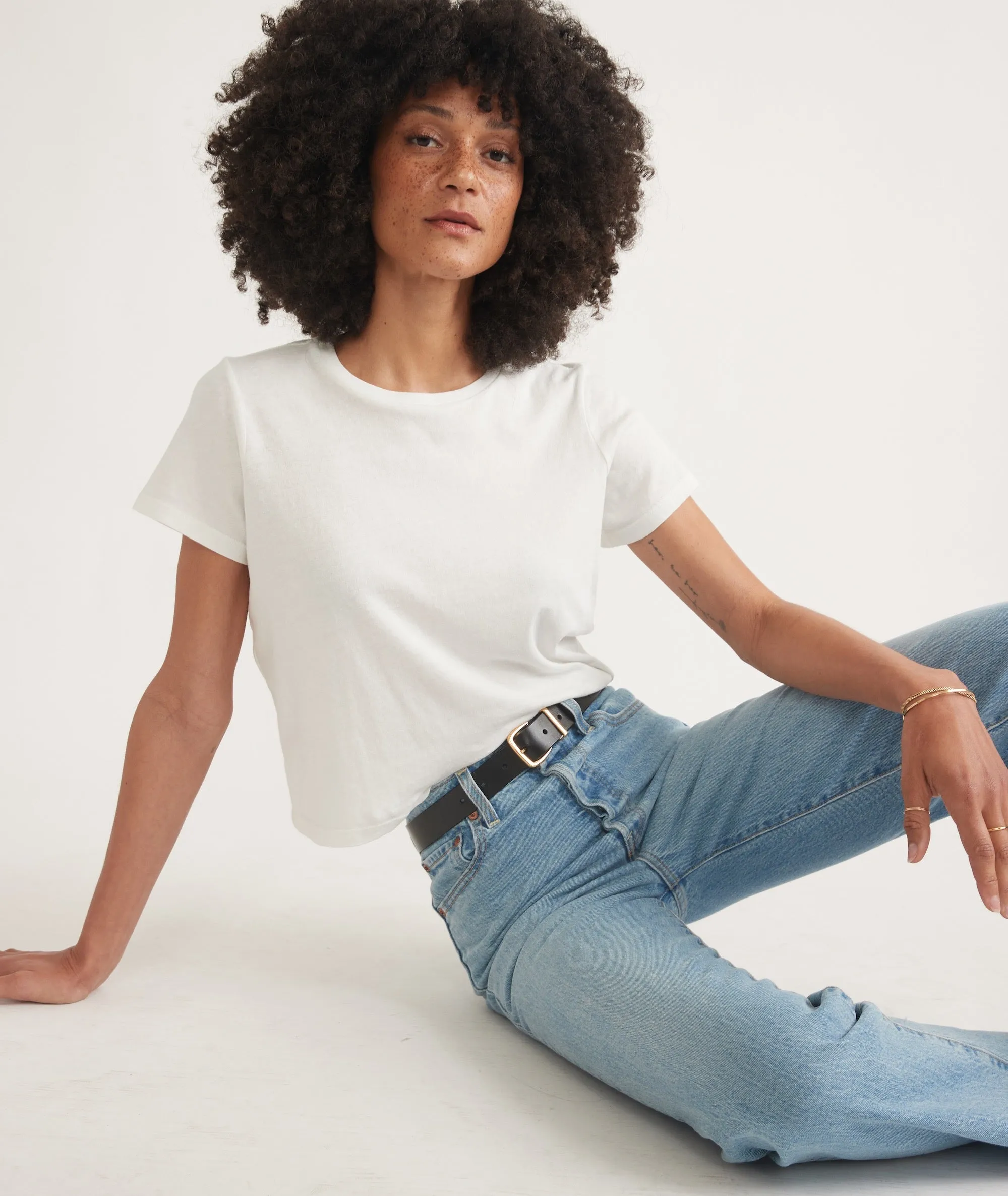 Easy Crew Crop Tee sold by Marine Layer