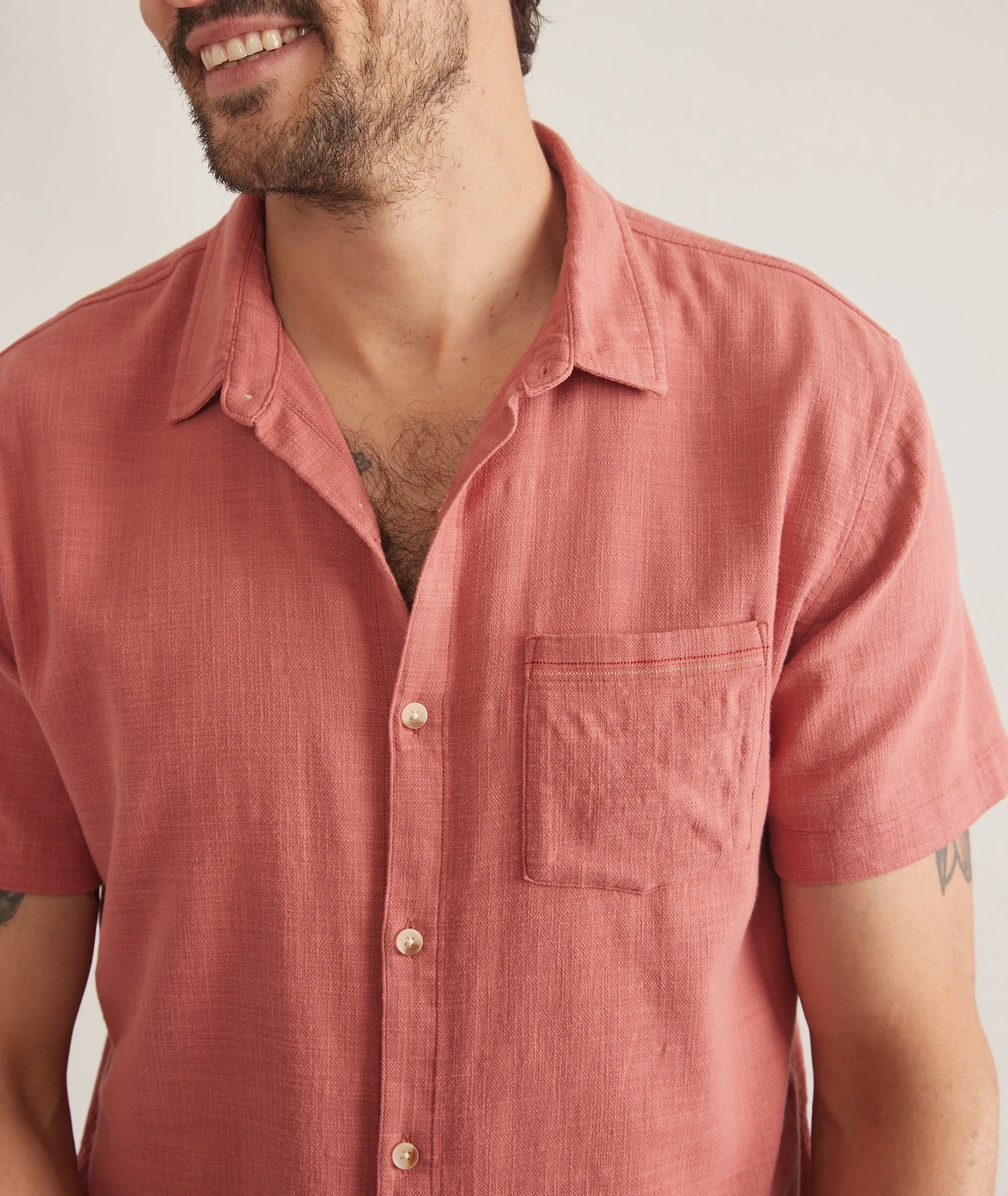 Stretch Selvage Short Sleeve Shirt sold by Marine Layer product image thumbnail 3