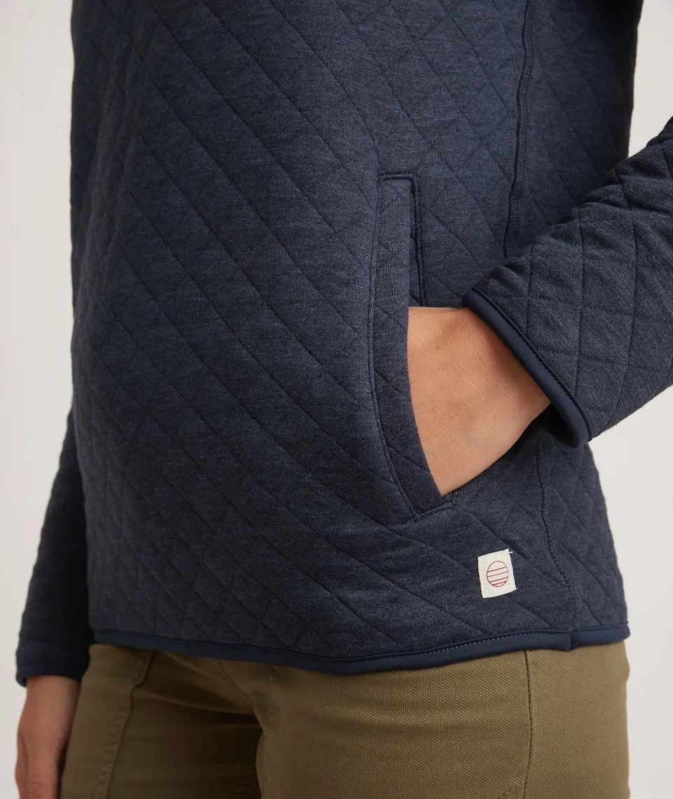 Women's Corbet Quarter Zip Pullover in Navy sold by Marine Layer product image thumbnail 4