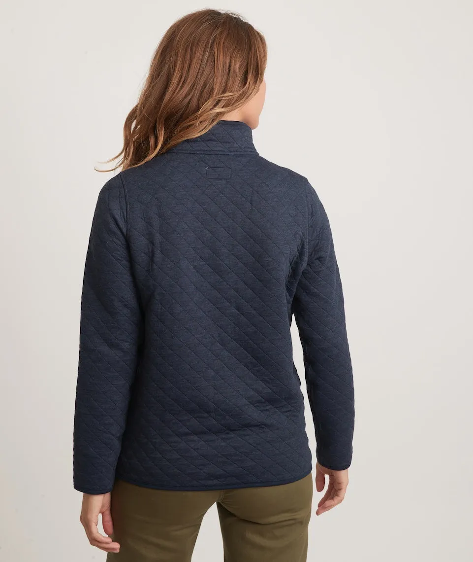 Women's Corbet Quarter Zip Pullover in Navy sold by Marine Layer product image thumbnail 5