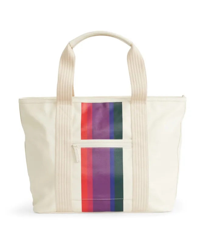 Tote in Natural/Bold Multi Stripe sold by Marine Layer