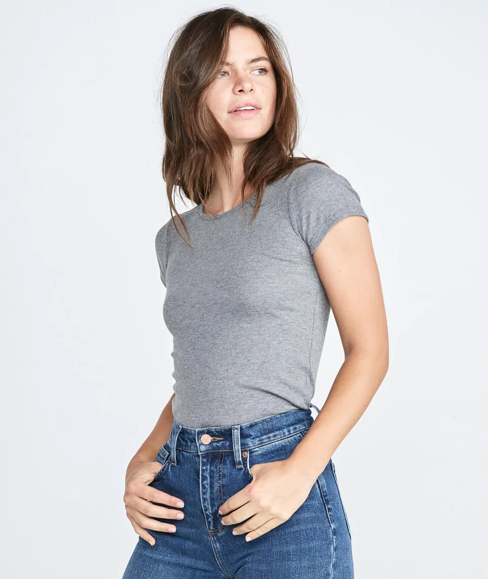 Lila Rib Scoopneck in Heather Grey sold by Marine Layer product image thumbnail 2
