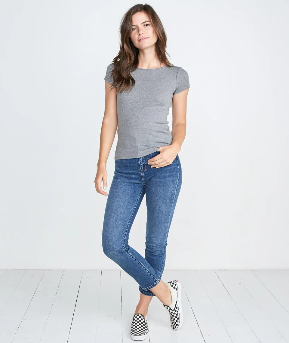Lila Rib Scoopneck in Heather Grey sold by Marine Layer product image thumbnail 3