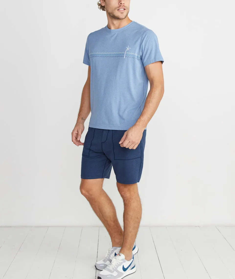 Sport Crew in Light Blue Heather sold by Marine Layer product image thumbnail 3