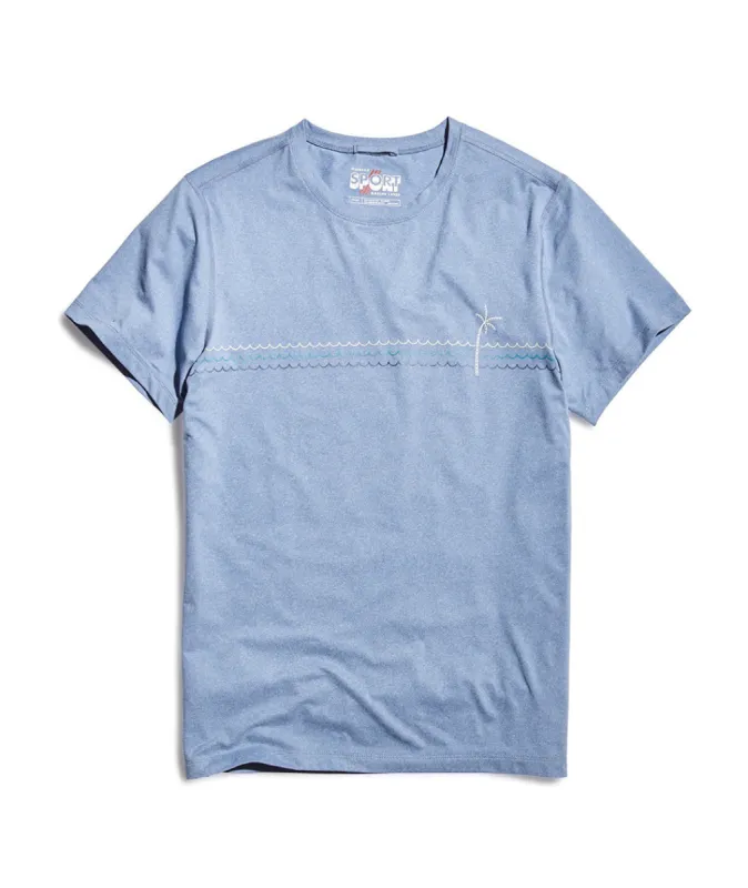 Sport Crew in Light Blue Heather made by Marine Layer
