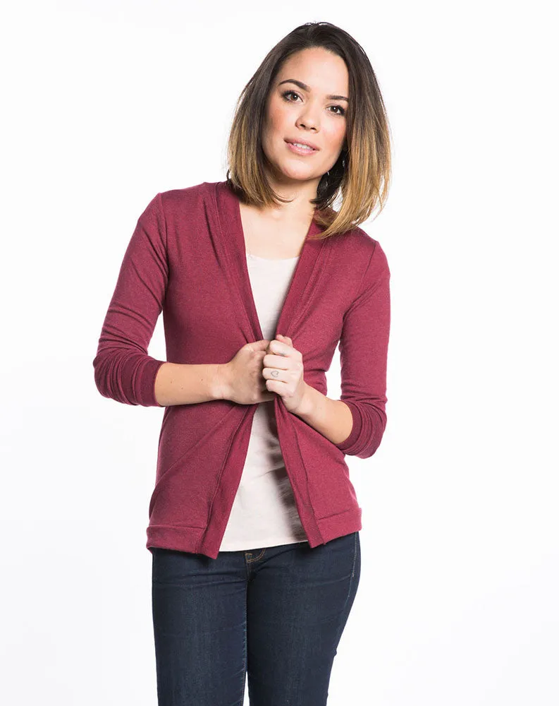 Open Cardigan - Tibetan Red sold by Marine Layer