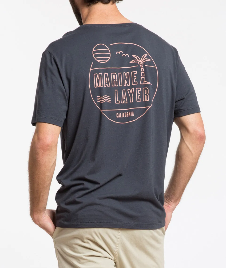 Palm Party Crew sold by Marine Layer