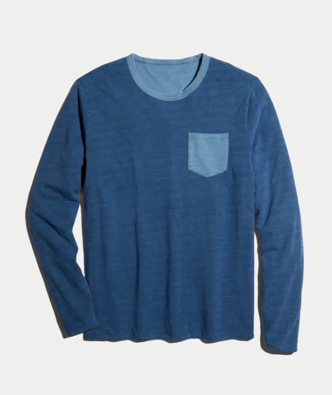 Carson Indigo Pocket Shirt sold by Marine Layer