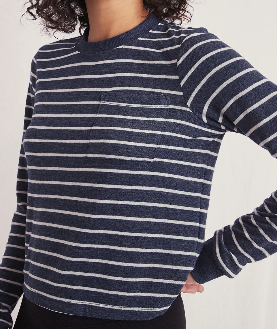 Double Knit Crew in Navy Blazer/White sold by Marine Layer product image thumbnail 2