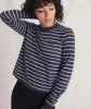 Double Knit Crew in Navy Blazer/White sold by Marine Layer