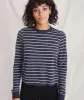 Double Knit Crew in Navy Blazer/White sold by Marine Layer
