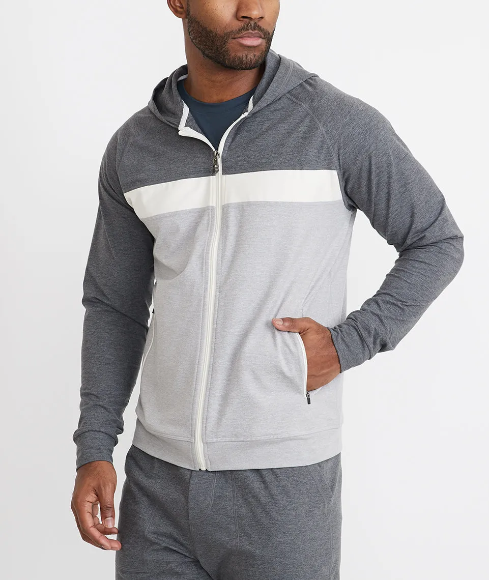 Keeler Zip Hoodie in Grey/White sold by Marine Layer product image thumbnail 4