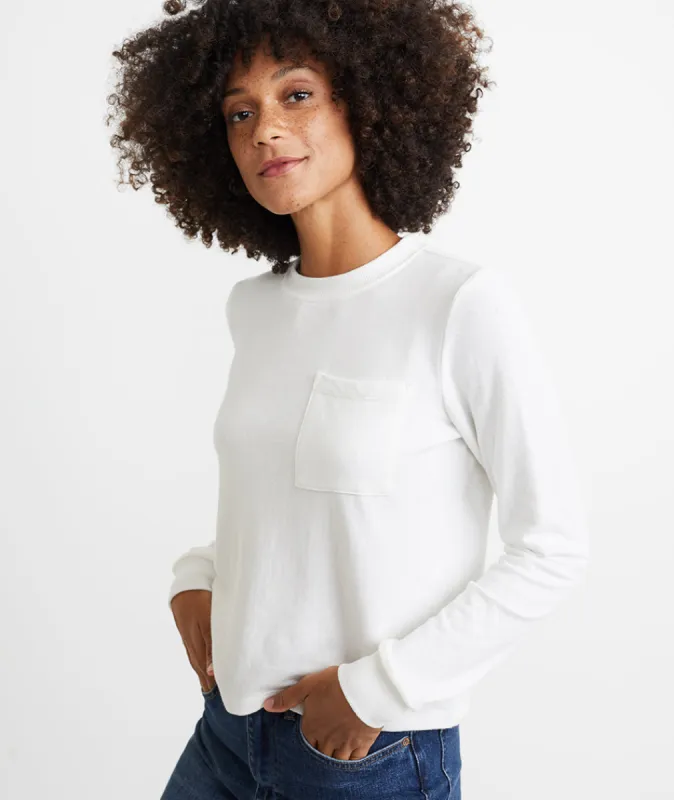 Double Knit Crew in Natural sold by Marine Layer