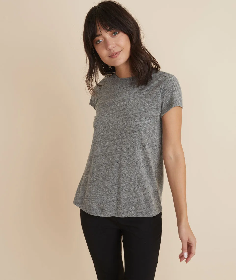 Swing Crew Tee in Mid Heather Grey sold by Marine Layer product image thumbnail 2