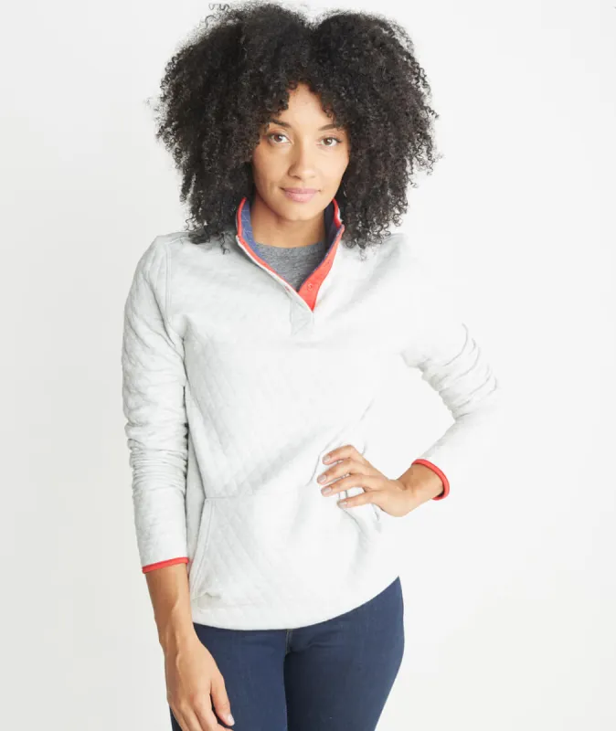 Reversible Lady Corbet in Ecru/Navy sold by Marine Layer