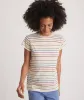 Swing Crew Tee in Rainbow Stripe sold by Marine Layer