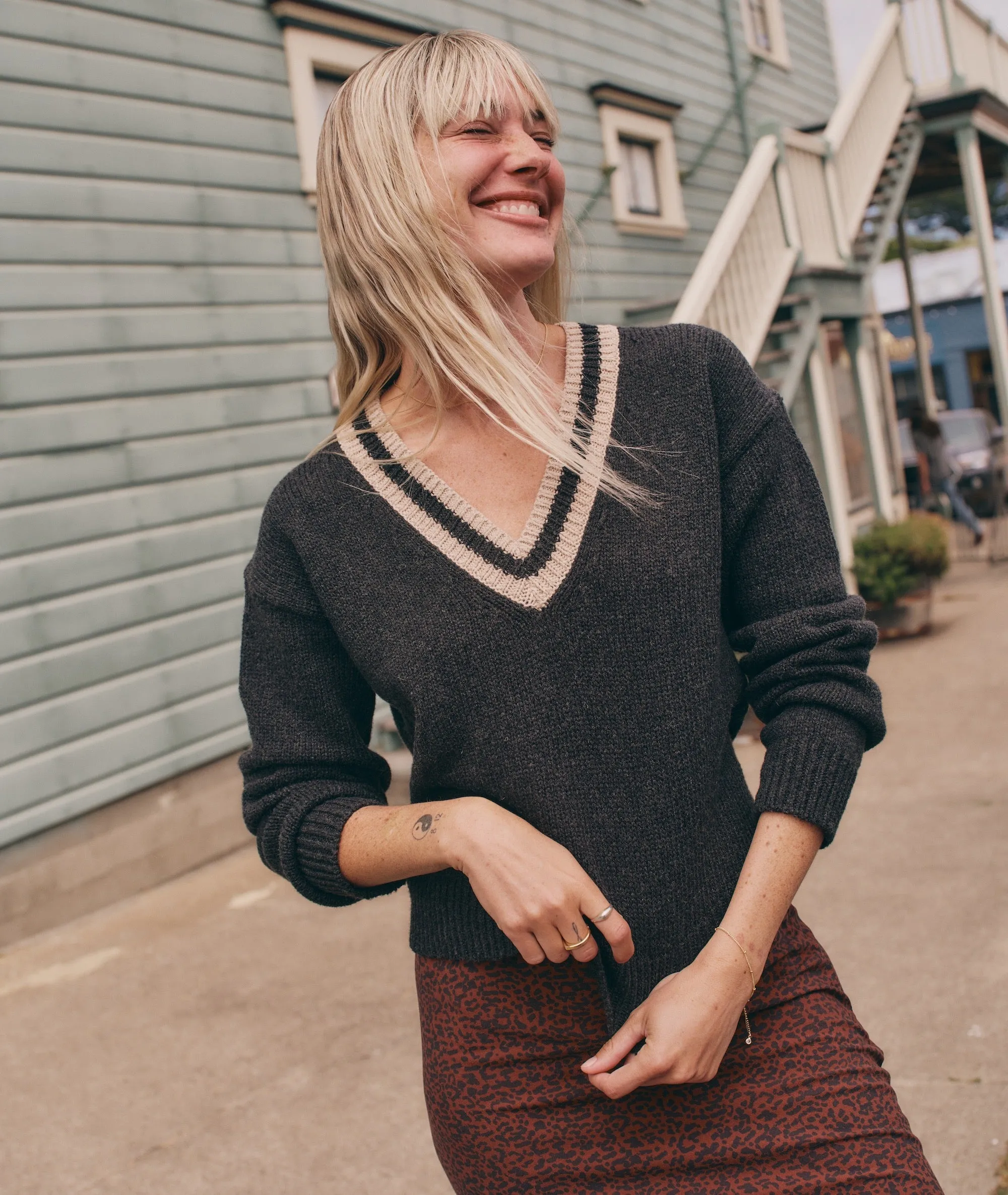 Bella Cropped Sweater sold by Marine Layer