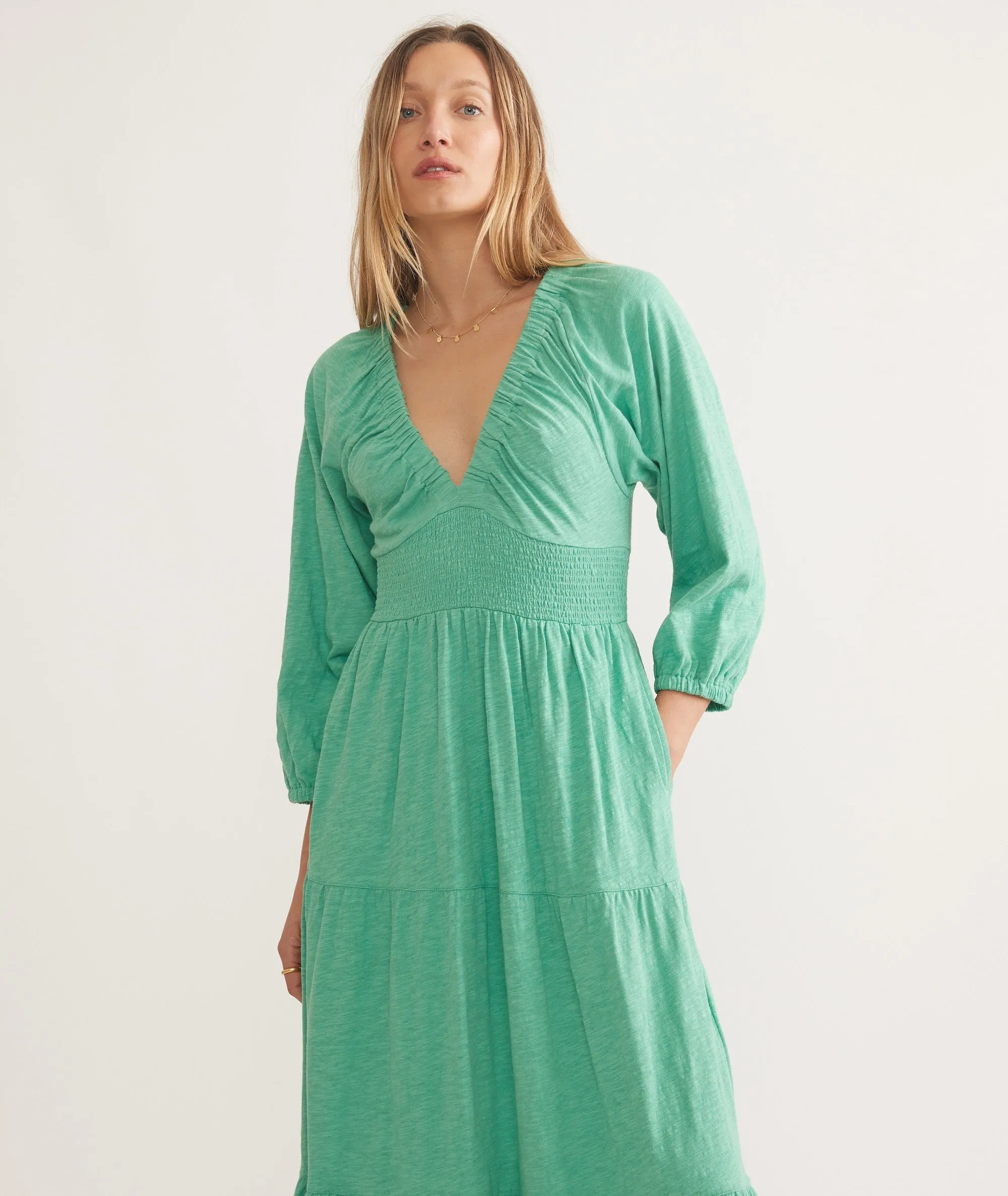 Florence Vintage Slub Midi Dress sold by Marine Layer product image thumbnail 3