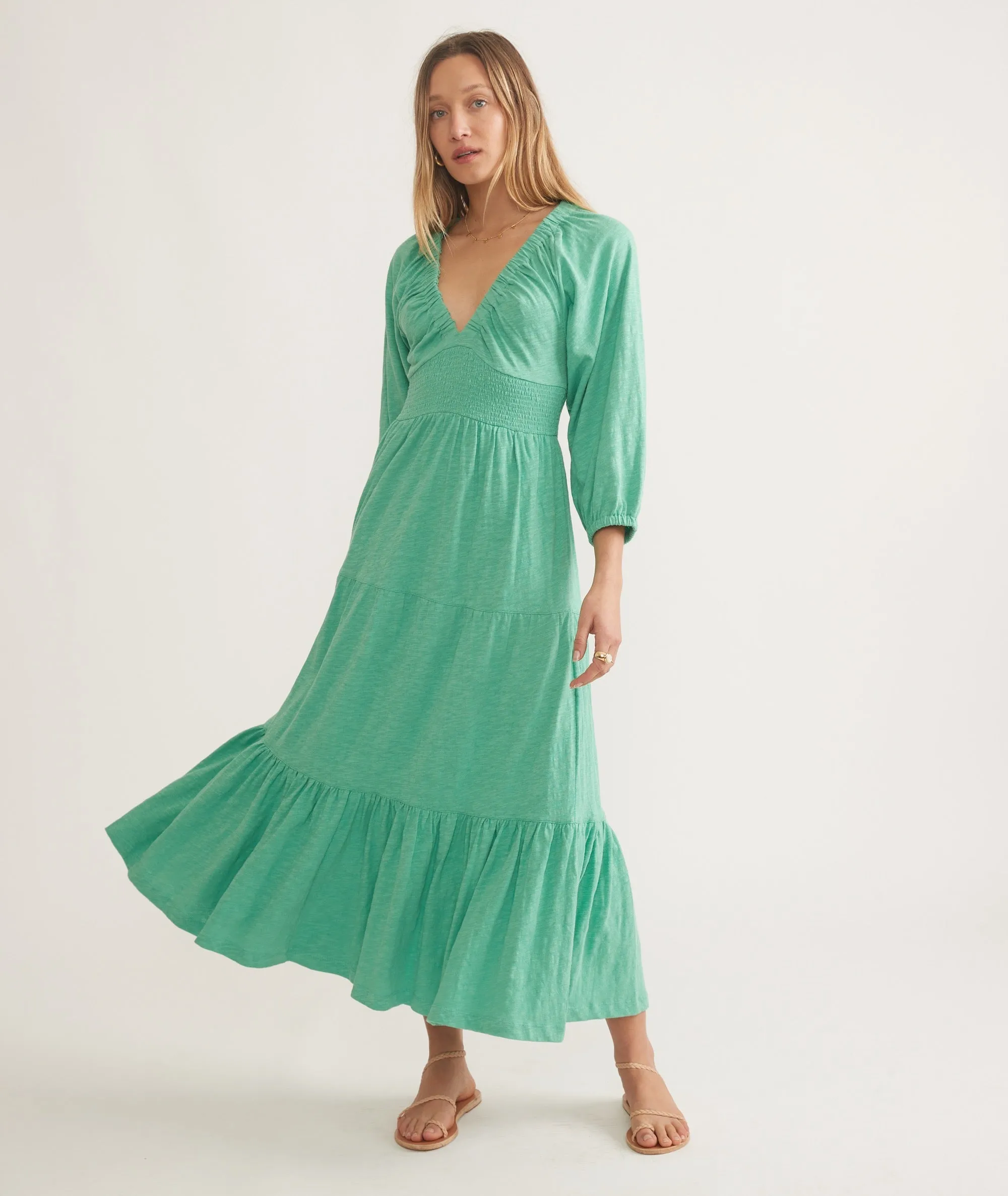 Florence Vintage Slub Midi Dress sold by Marine Layer product image thumbnail 5