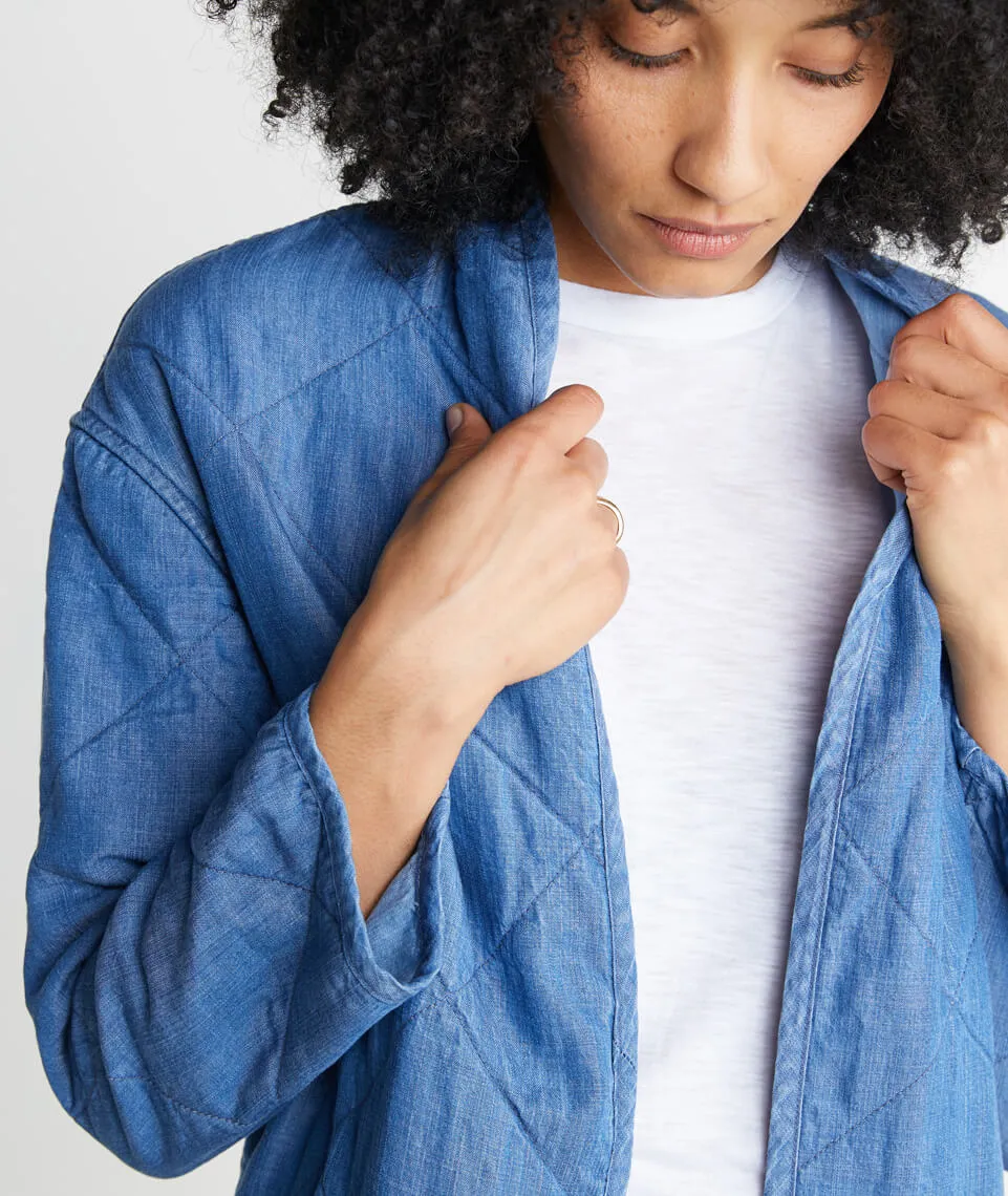 Jane Quilted Indigo Jacket sold by Marine Layer product image thumbnail 3