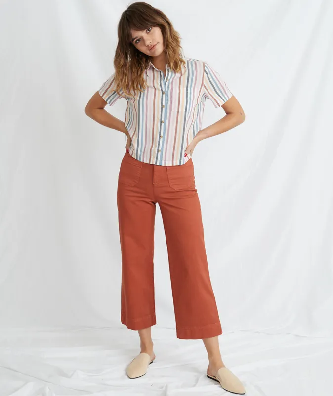 Bridget Pant in Baked Clay sold by Marine Layer