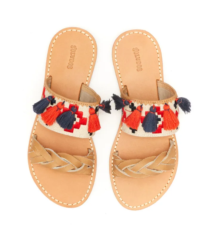 Soludos - Embroidered Slide Flat Sandal sold by Marine Layer