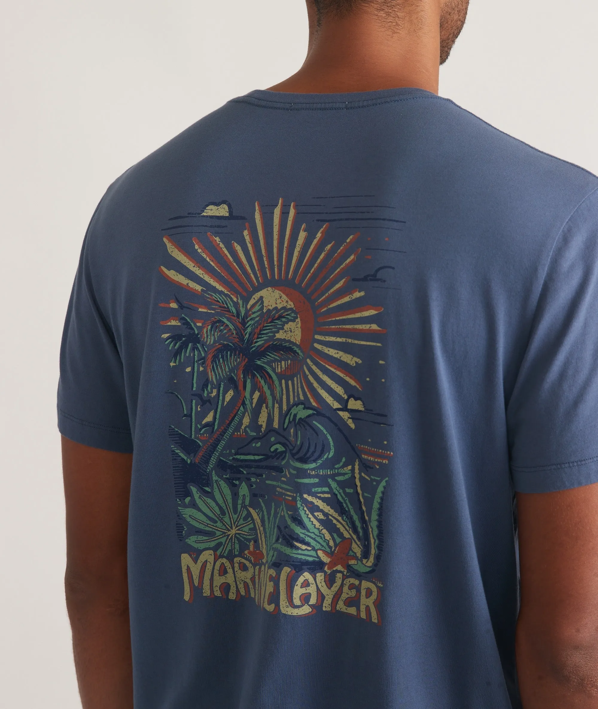 Signature Crew Graphic Tee sold by Marine Layer product image thumbnail 4